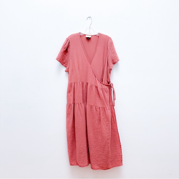 Universal Thread gauze Midi Wrap Dress - Picture 8 of 9